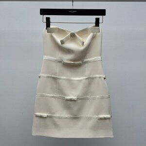 Nana Jacqueline Bow-Tie Strapless Dress